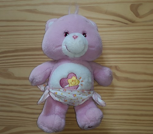 Peluche rose bisounours bebe - bisounours,