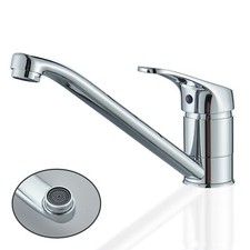 Robinet d'évier de cuisine chrome robinet de cuisine à une poignée