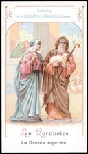 santino-holy card AIGUEBELLE-le parabole.LA SHEEP LOST