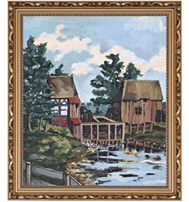 Peinture À L'Huile Moulin Eau