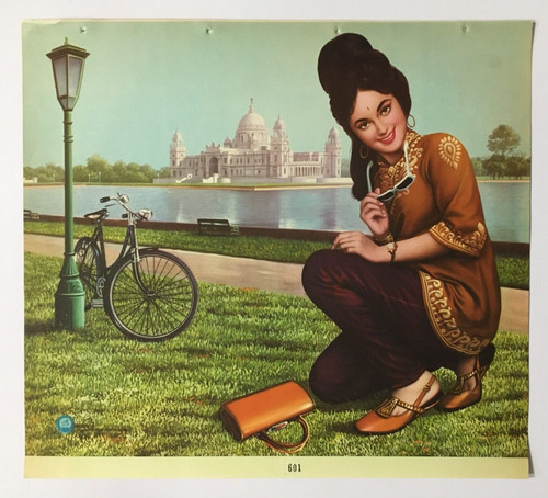 Inde vélo dame art imprimé - vélo,