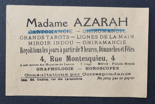 Carte visite publicité madame - visite,