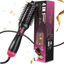 Brosse Soufflante 4 en 1 Brosse à Air Chaud avec 3 Températures 2 Vitesses av...