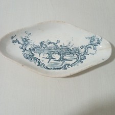 Antique Earthenware Ravier Iron Landscapes