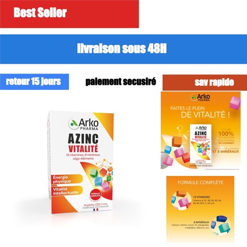 Arkopharma azinc vitalité - azinc, 60