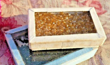 LOT OF 2 ANTIQUE GLASS BOXES with CRYSTAL GLASS BEAD WRECK