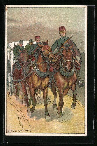 Carte postale artiste ludwig - carte,