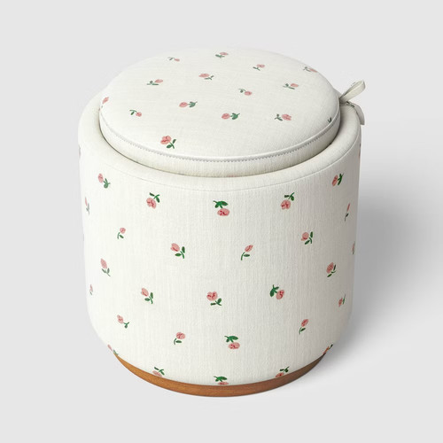 Dorm storage ottoman floral - ottoman,