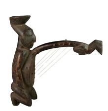 Harpe Mangbetu arquée africaine  - Cordophone - Art coutumier-  17369