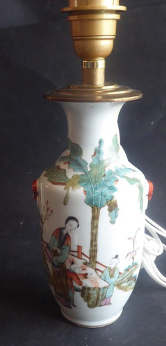 Ancienne lampe vase chinois - ancienne,