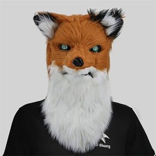  Mouth Mover Fox Mask,Fursuit Fox Mask Moving Jaw,Movable Mouth Animal Mask