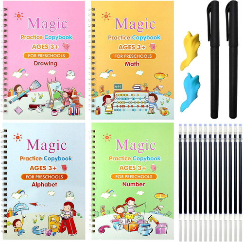 Pack grooved writing books - 4,