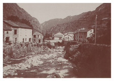 France, Mérens-les-Vals vintage print, print d&#039;era citrate print  