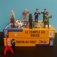 VINTAGE - LOT 10 FIGURES TINTIN HERGE BULLY 1990 - ESO 1973 - PLASTOY 1994 ..