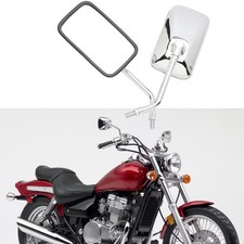 Chrome Rectangle Moto Rearview Mirrors For Kawasaki Vulcan VN 500 800 900 1600 