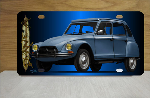 Citroën dyane plaque alu - citroën,