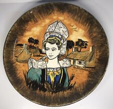 Rare Assiette Décor Bretonne Signée YOUEN Quimper D 23 Cm Voir Photos