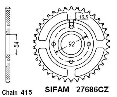 Couronne yamaha tzr50 - couronne, power
