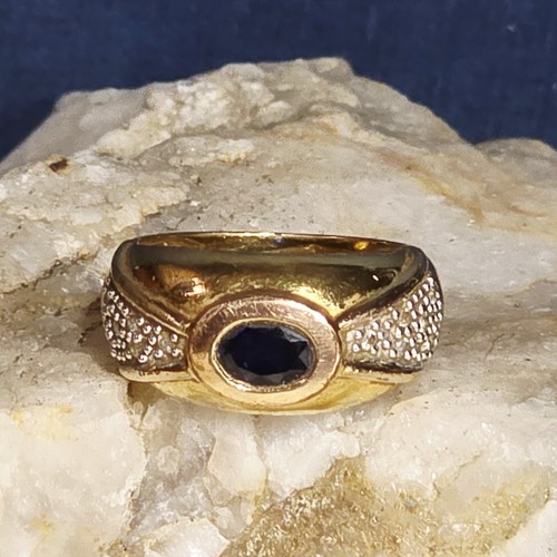 Bague vintage pierre bleu - pierre,