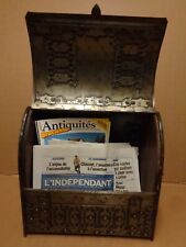 Boite coffre a rangement porte journaux magasines style coffre médiéval