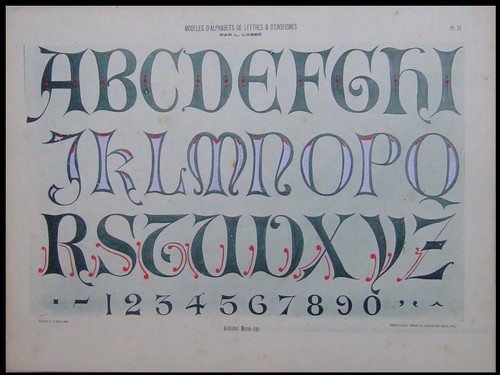 Alphabet art nouveau - nouveau, 1903