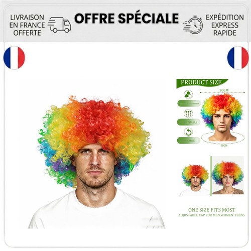 Perruque afro arc - afro, arc-en-ciel