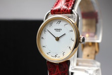 [Near MINT] Hermes Arceau 25 mm White Dial Quartz Women's From JAPAN