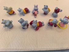 10 Figurines Hippos Fitness. Année 1990 Ferrero