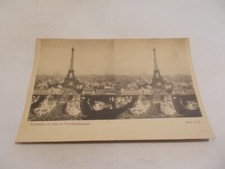CPA PRECURSEUR STEREO PARIS 75 EXPOSITION  1900  VUE PANORAMIQUE