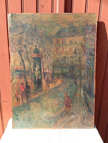Ancien tableau huile sur - tableau,