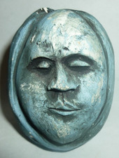 Ciment Fondue Signed Sculpture Statue Small 3" Head Vintage Cement