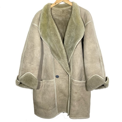 Manteau cuir retourné - cuir,