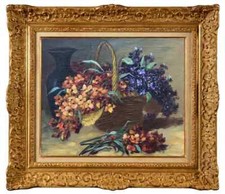 HST SUPERBE BOUQUET DE FLEURS EPOQUE FIN XIX° A IDENTIFIER