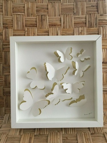 Cadre blanc papillons ikea - cadre,