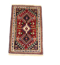 Persan Tapis D'Orient Yalameh (100 X 65 CM) Haute Qualité Neuf