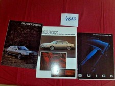 N° 4023 /  BUICK catalogue guide 1987. Skylark 1984 et 1980  / 3 prospectus 1983