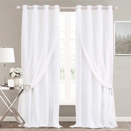 Lot rideaux blancs - 2,