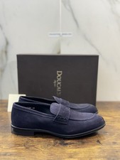 Mocassin Doucal’s En Suède Bleu Semelle En Caoutchouc Luxe Doucal’s Homme 41