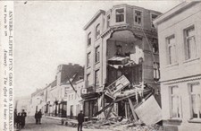 CPA GUERRE 14-18 WW1 BELGIQUE BELGIUM ANVERS ANTWERP effet gros obus allemand