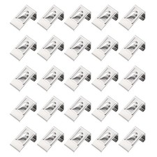 50 clips à ressort argent