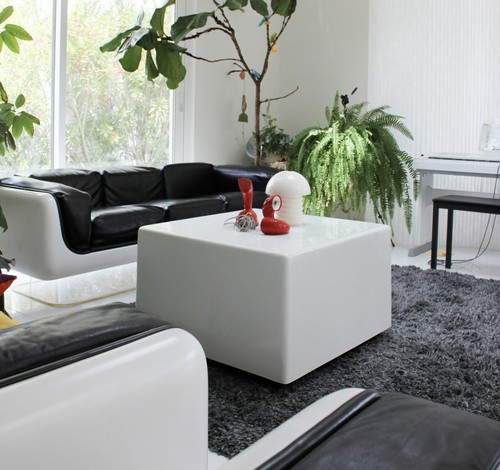 Vintage space age coffee table - coffee,