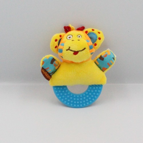 Doudou hochet singe orange