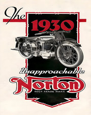 Affiche vintage 1930 Norton