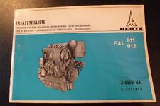 Deutz Engines F3L 911 + F3L 912 Parts Catalogue