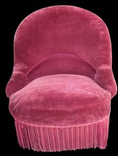 Ancien Fauteuil Crapaud Bordeaux/Napoléon III/Fauteuil 19 Ème Siècle 