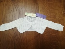 Gilet bolero 3/6 mois NEUF Benetton Baby, crème