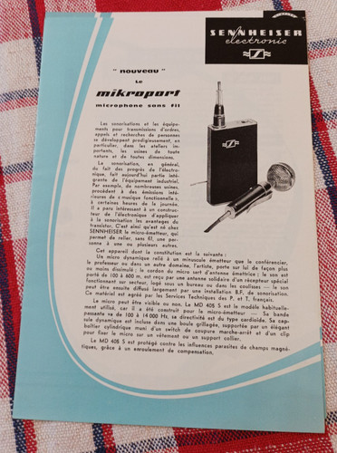 Ancienne brochure sennheiser - ancienne,