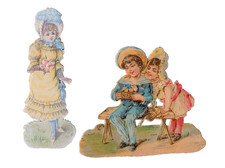 2 Chromos Découpis Enfants