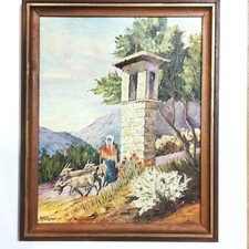 Gardienne de Chèvre devant un