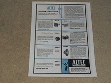 Altec Raw Driver Ad, 1957, 803a,3000b,811b,511b,802d,500d,800e, Articles 1 page